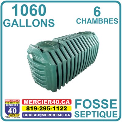 FOSSE SEPTIQUE NEUVE DE 6 CHAMBRES 1060 GALLON IMP ( VERTE )