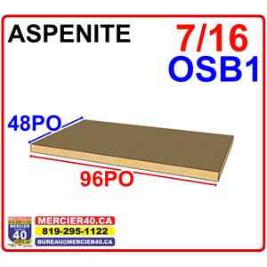 ASPENITE 7 / 16 X 48 X 96PO (11.1 MM) OSB1
