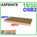 ASPENITE 15 / 32 X 48 X 96 (12MM) OSB2 (COIN VERT)