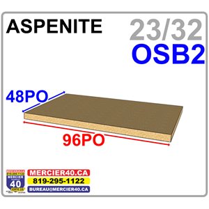 ASPENITE 23 / 32 X 48 X 96 PO - OSB2 (COIN GRIS)