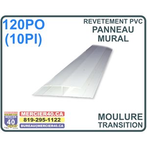 MOULURE PANNEAU MURAL - TRANSITION H-12 PVC 10PI 20 / BTE