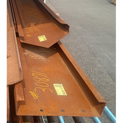ACIER CHANNEL USAGÉ - 16PO X 3 1 / 2PO X 231PO (19PI 3PO)