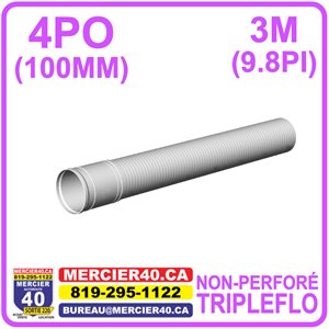 TRIPLEFLO 100MM(4PO) NON PERF 3M CLOCHE ASTM F810 - SOLENO
